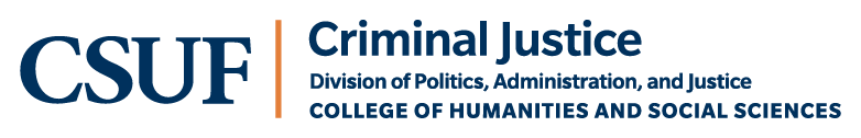Cal State Fullerton Criminal Justice department logo, Division of Politics, Administration, and Justice, College of Humanities and Social Sciences